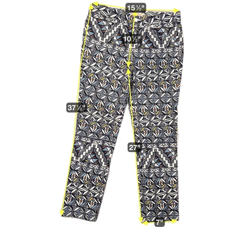 Tory Burch | Riviera Blue Acoma Cropped Skinny Casual Denim Jeans 29 Coastalcore